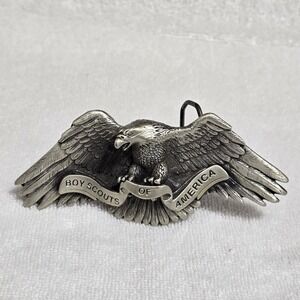 Vintage 2000 Boy Scouts of America Eagle‎ Scout Belt Buckle Solid Fine Pewter 5"